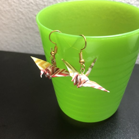 Origami Crane Earrings - HM - Picture 3 of 4